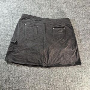 Kuhl Skirt Womens XL Gray Cargo Pockets Pull On Stretch Knit Casual Outdoorr